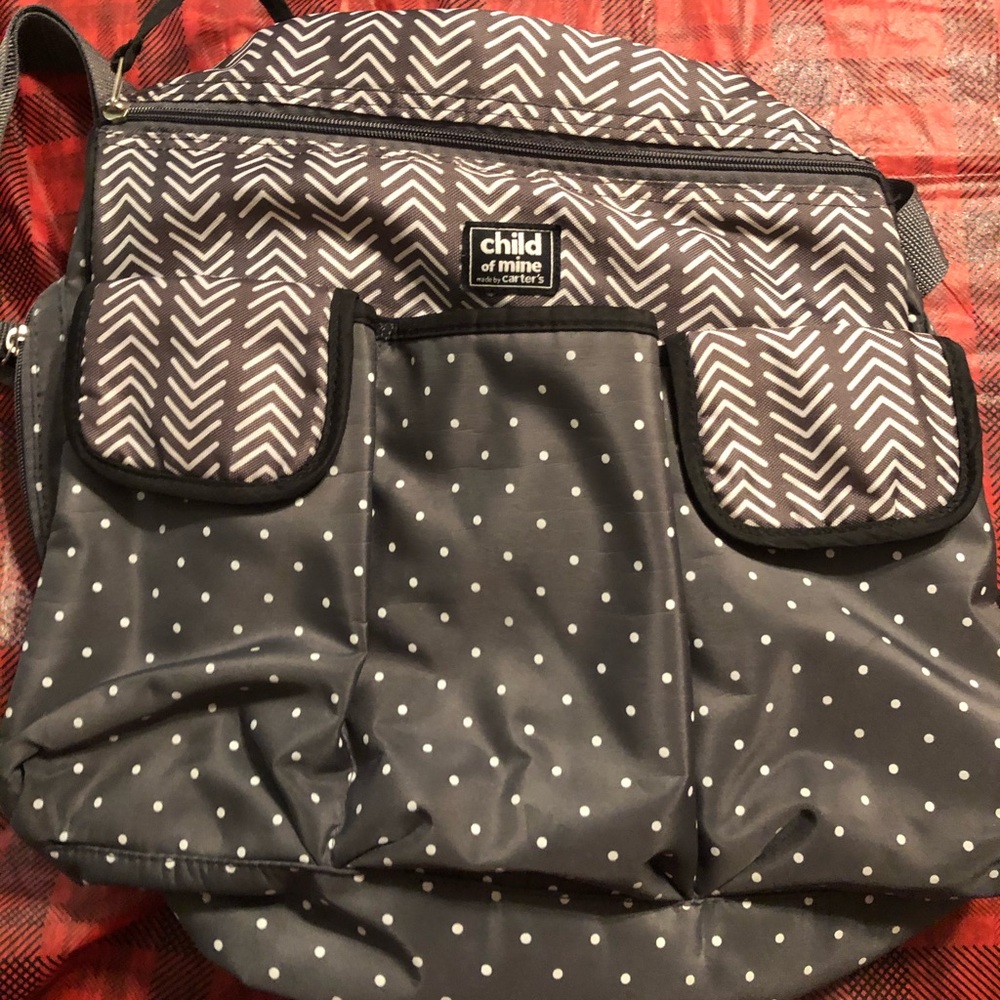GRAY CARTERS CHILD OF MINE DIAPER BAG